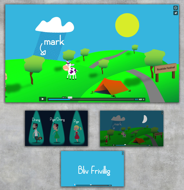 2D animation - Bliv frivillig på Roskilde Festivalen - Af Ideal Pixel